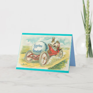 Rabbits on a Sunday Drive - Easter Gift Holiday Card