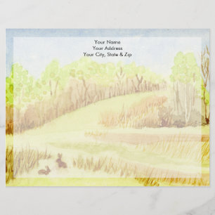 Rabbits Personalized Letterhead