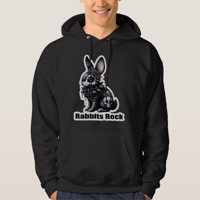Rabbits Rock Hoodie (Front)