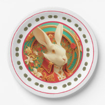 Rabbit's Royal Dress Code Paper Plate