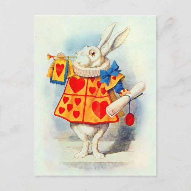 Rabbitt Alice Wonderland ~ Postcard / Invitation (Front)