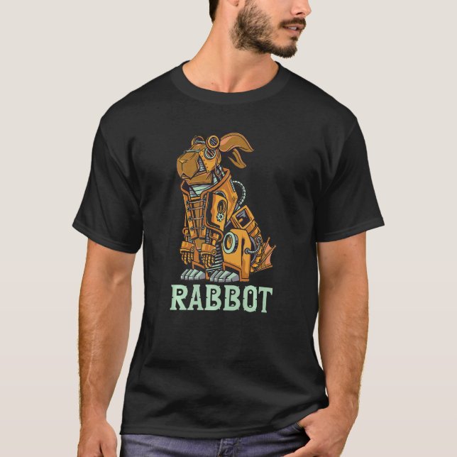 Rabbot Steampunk Mechanical Bunny Rabbit  1 T-Shirt (Front)
