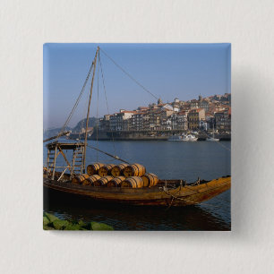 Rabelo Boats, Porto, Portugal 15 Cm Square Badge