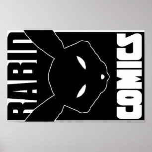 Rabid Comics Logo post Poster