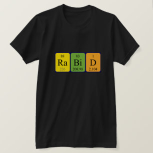 Rabid periodic table word shirt
