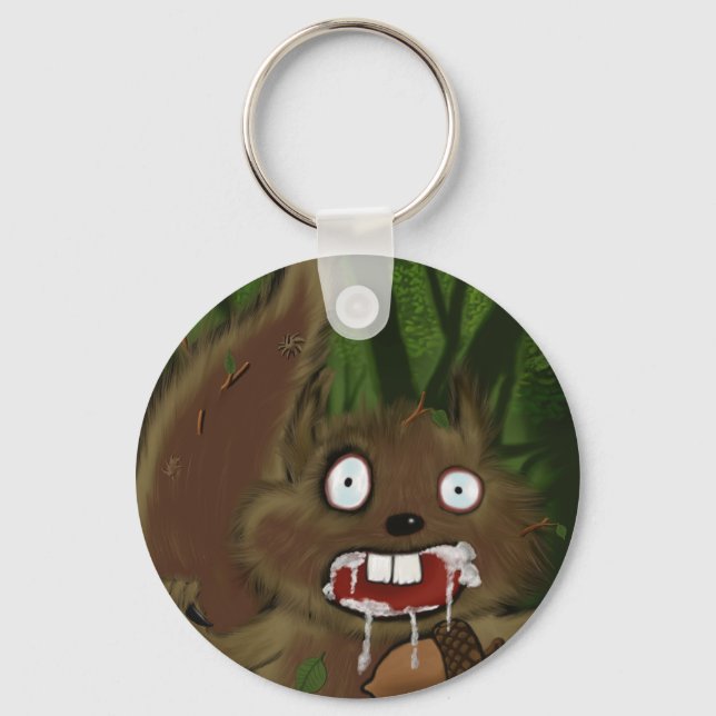 Rabid Squirrel Key Ring (Front)