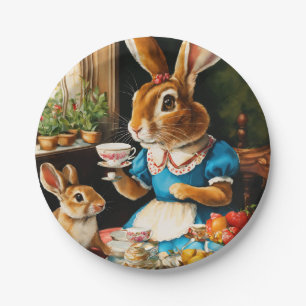 rabit photo paper plate