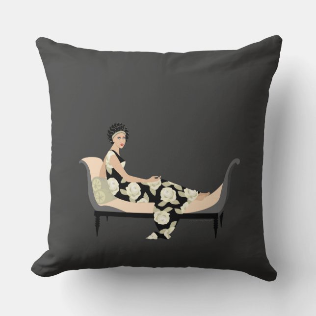 Racamier on charcoal cushion (Front)