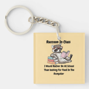 Raccon in Class Key Ring