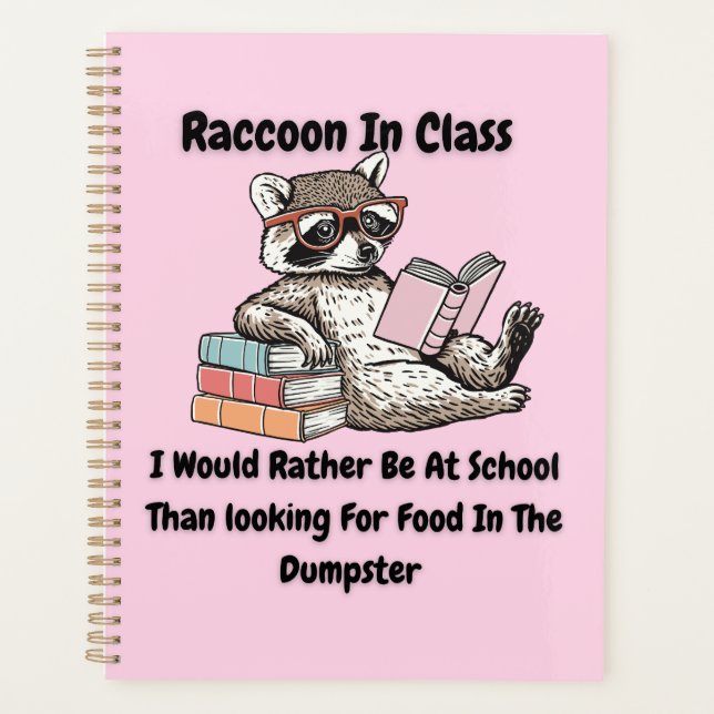 Raccon in Class Planner (Front)
