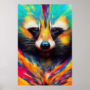 Raccoon Animal Discovery Adventure Nature Planet Poster