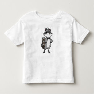 Raccoon as Groom with Tie Toddler T-Shirt