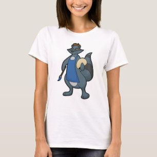 Raccoon as Painter with Paintbrush T-Shirt