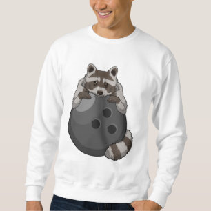 Raccoon at Bowling with Bowling ball Sweatshirt
