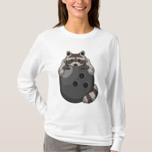 Raccoon at Bowling with Bowling ball T-Shirt