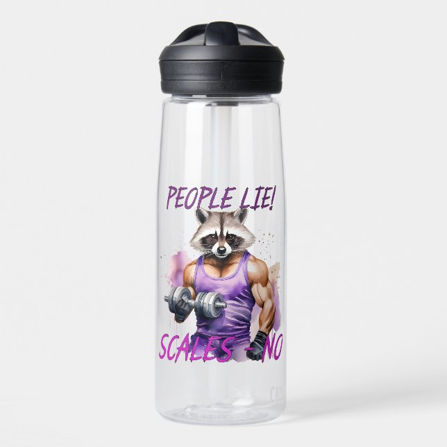 raccoon athlete water bottle (Front)