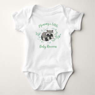 Raccoon Baby Shower Woodland Animals Baby Bodysuit