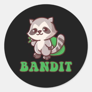 Raccoon Bandit Trash Hunter Forest Animal Gift Classic Round Sticker