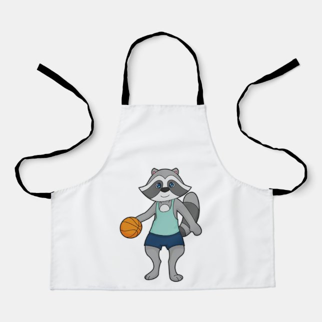 Raccoon Basketball player Basketball Apron (Front)
