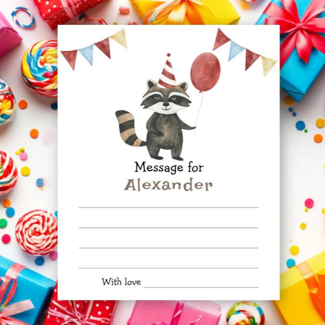 Raccoon birthday time capsule message (Creator Uploaded)