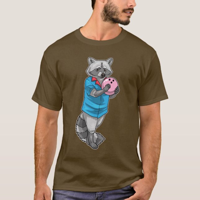 Raccoon Bowling Bowling ball T-Shirt (Front)