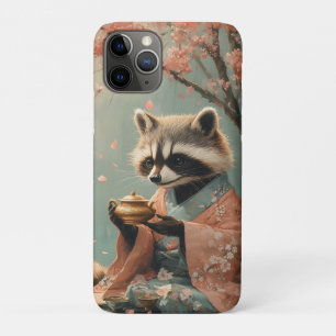 Raccoon Buddha: Peaceful Tea Under Cherry Tree Case-Mate iPhone Case