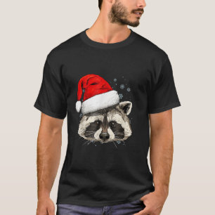 Raccoon Christmas Animal Trash Panda Raccoon Lover T-Shirt