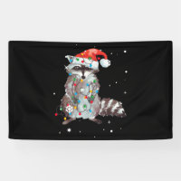 Raccoon Christmas Tree Lights Pajama Raccoon Lover