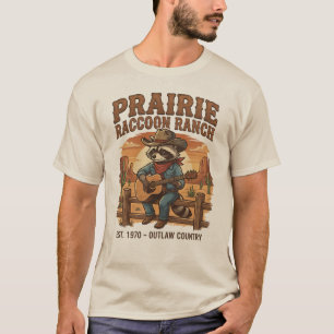 Raccoon Cowboy Outlaw Country Western Aesthetic T-Shirt