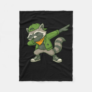 Raccoon Dab Streetwear Clic Funny For Men Women Ki Fleece Blanket