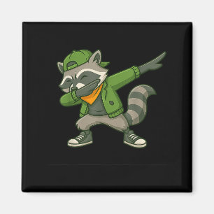 Raccoon Dab Streetwear Clic Funny For Men Women Ki Magnet