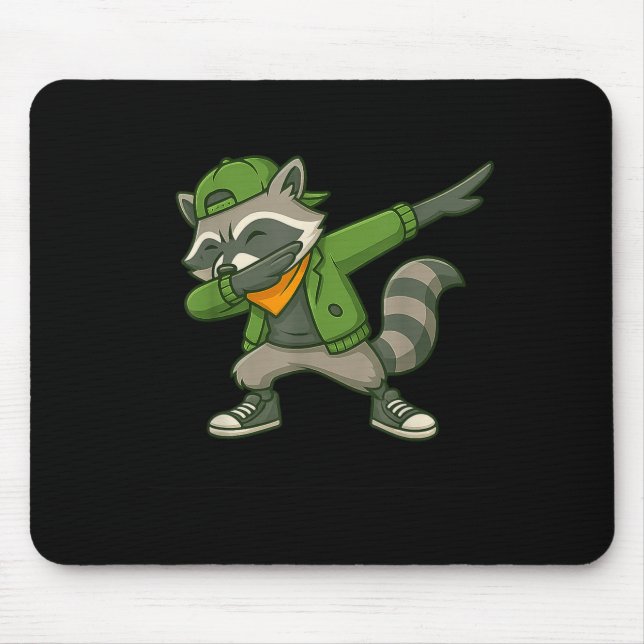 Raccoon Dab Streetwear Clic Funny For Men Women Ki Mouse Pad (Front)