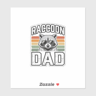 Raccoon Dad Vintage Engraving Retro Vector Design_