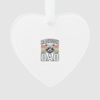 Raccoon Dad Vintage Engraving Retro Vector Design_ Ornament