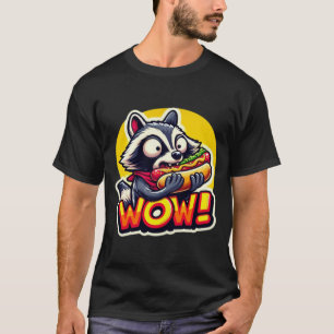 RACCOON EATING HOT DOG 2 T-Shirt