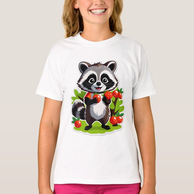 Raccoon Forest Explorer T-Shirt (Front)
