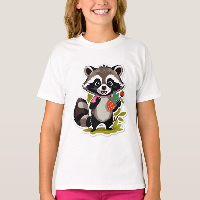 Raccoon Forest Explorer T-Shirt (Front)