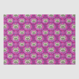 raccoon_gray and pink tissue paper