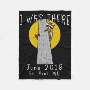 Raccoon I Was There Fleece Blanket