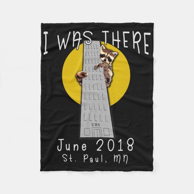 Raccoon I Was There  Fleece Blanket (Front)