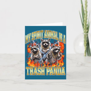 Raccoon My Srit Animal Is A Trash Panda Funny Boot Card