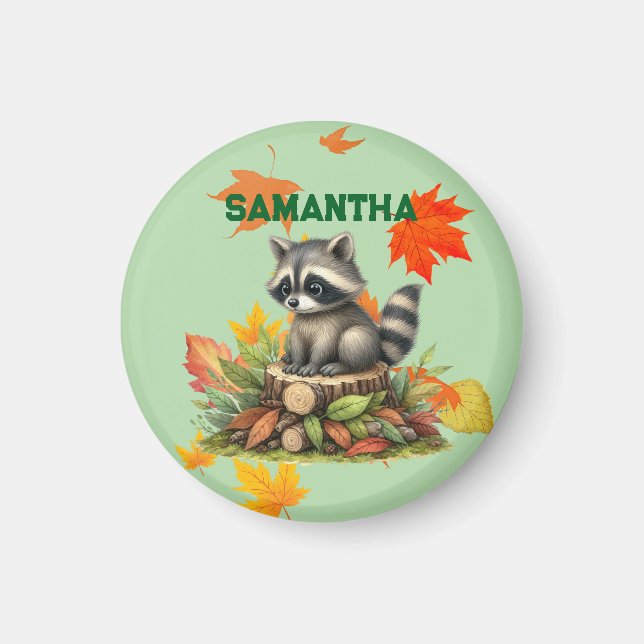 Raccoon Refrigerator Magnet (Front)