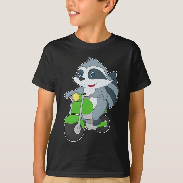 Raccoon Scooter T-Shirt (Front)