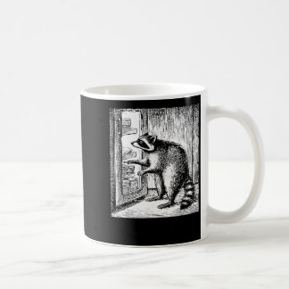 Raccoon searching for meaning and snacks humorousR Coffee Mug