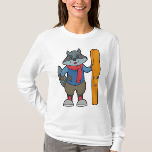 Raccoon Skier Ski T-Shirt
