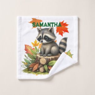 Raccoon Towel Set Cute Animal Bath Towels