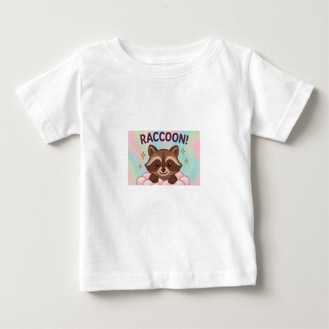 Raccoon Tshirt- CherryBombCo Exclusive Baby T-Shirt (Front)