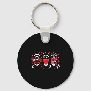 Raccoon Valentines Day Funny Feral Raccoon Love He Key Ring