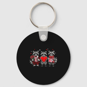 Raccoon Valentines Day Funny Feral Raccoon Love He Key Ring