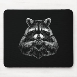 Raccoon Valentines Day Funny Feral Raccoon Love He Mouse Pad